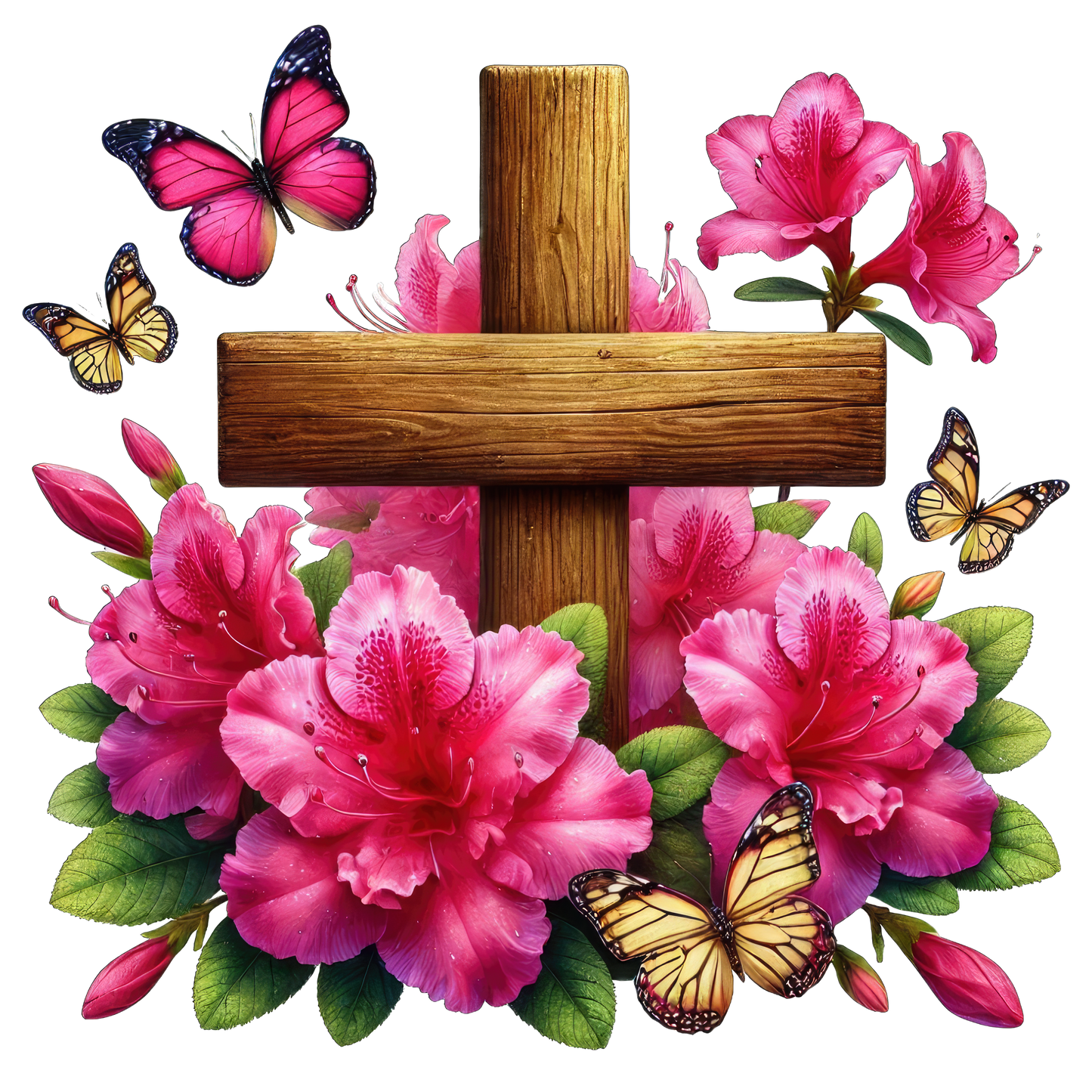 FLORAL CROSS - Decals
