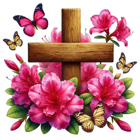 FLORAL CROSS - Decals