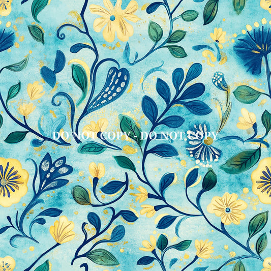 FLORAL IVY PATTERN VINYL - MULTIPLE VARIATIONS