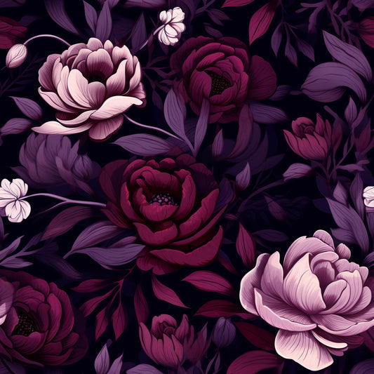 PLUM FLORAL VINYL - MULTIPLE VARIATIONS