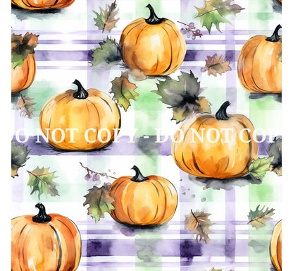 HALLOWEEN PLAID PATTERN VINYL - MULTIPLE VARIATIONS