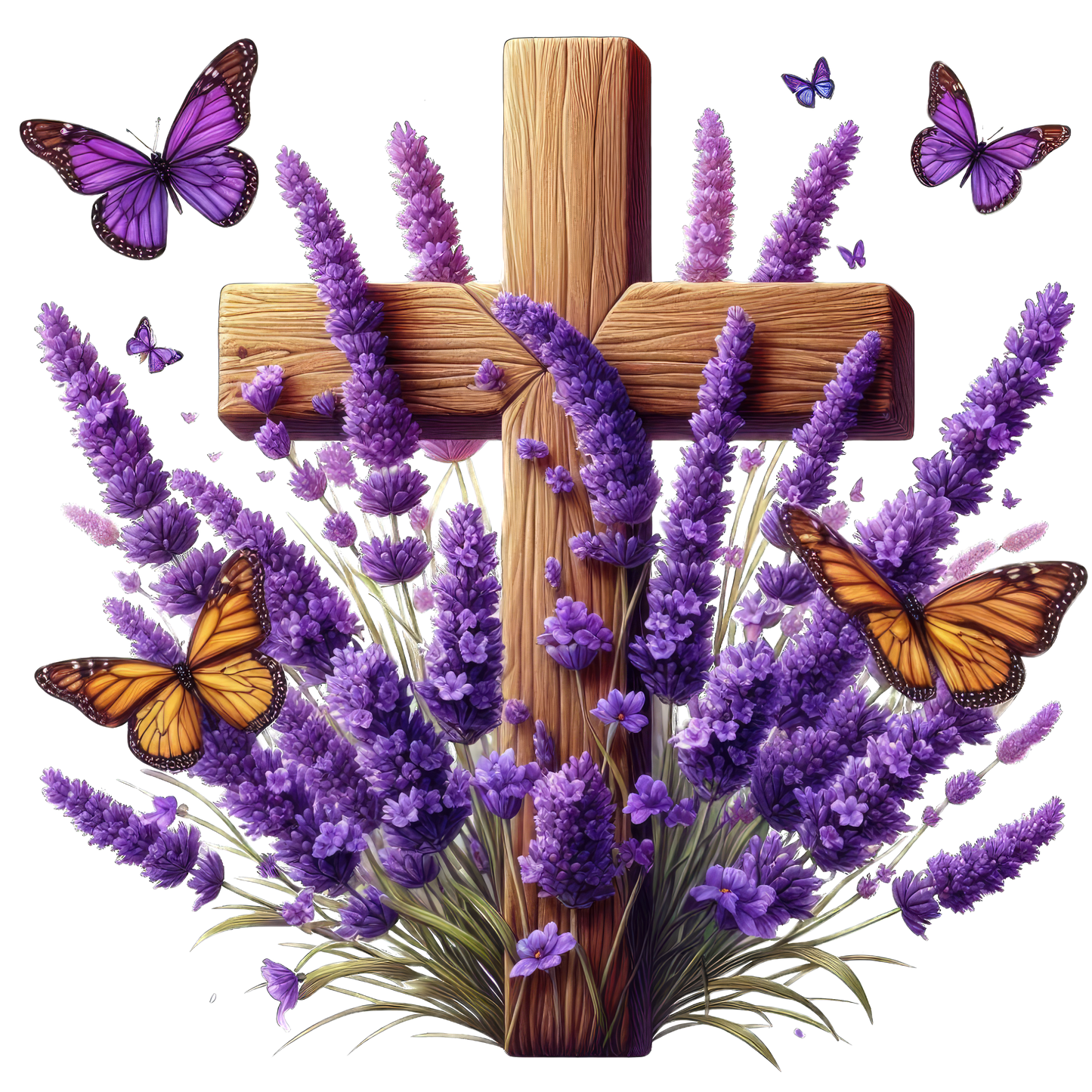 FLORAL CROSS - Decals