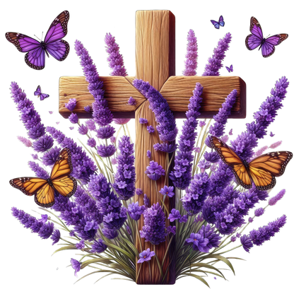 FLORAL CROSS - Decals