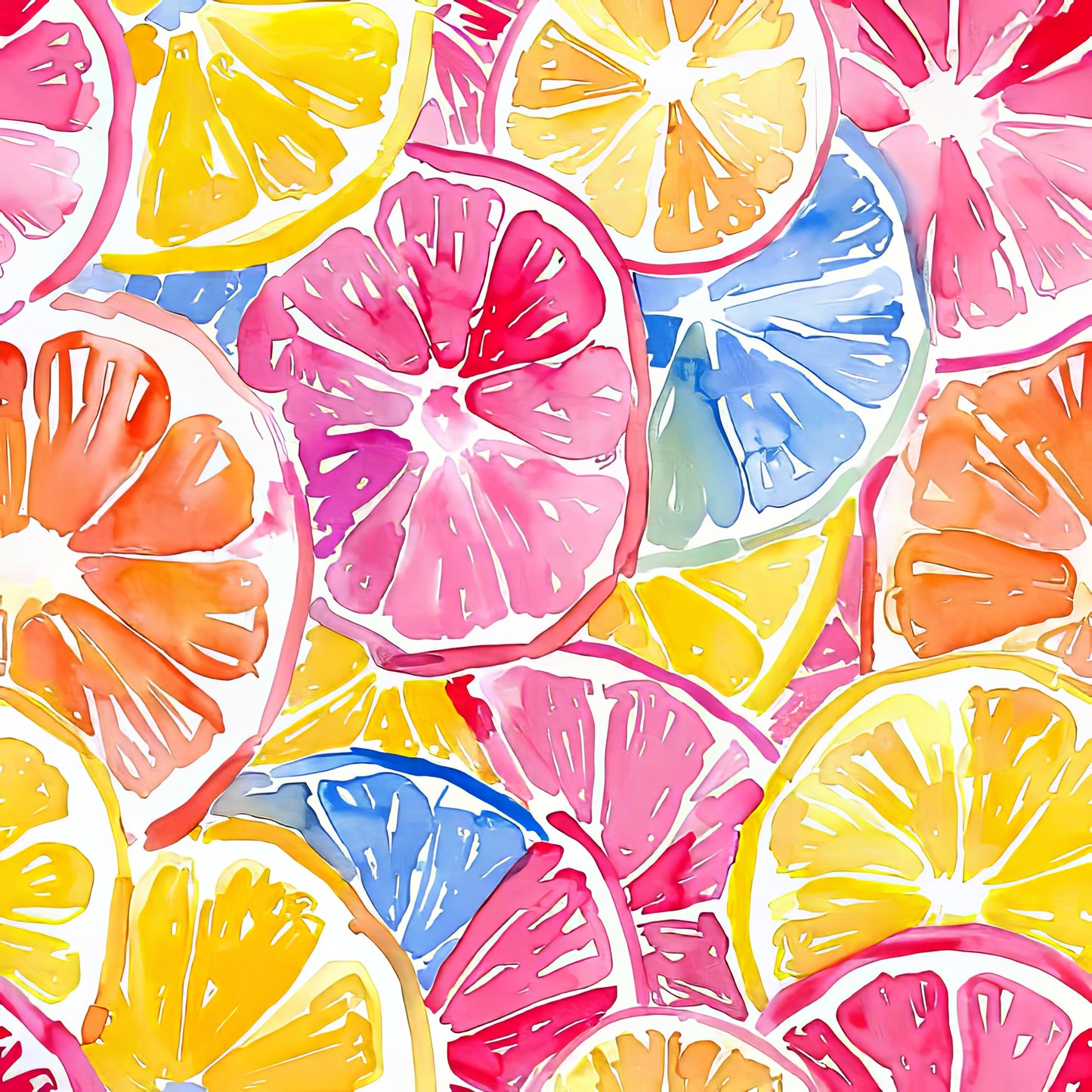 SLICES OF CITRUS PATTERN VINYL - MULTIPLE VARIATIONS