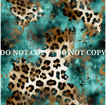 TURQUOISE LEOPARD PATTERN VINYL - MULTIPLE VARIATIONS