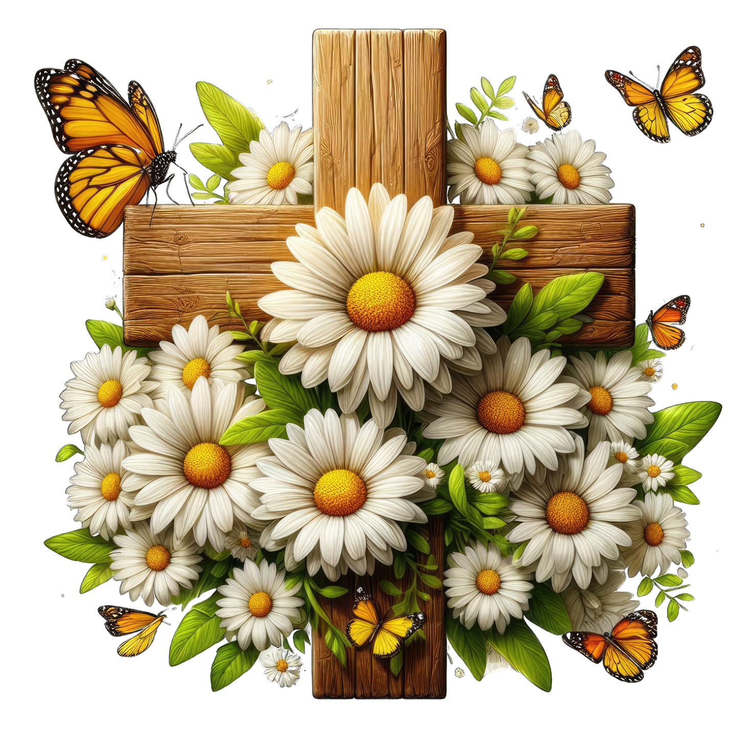 FLORAL CROSS - Decals