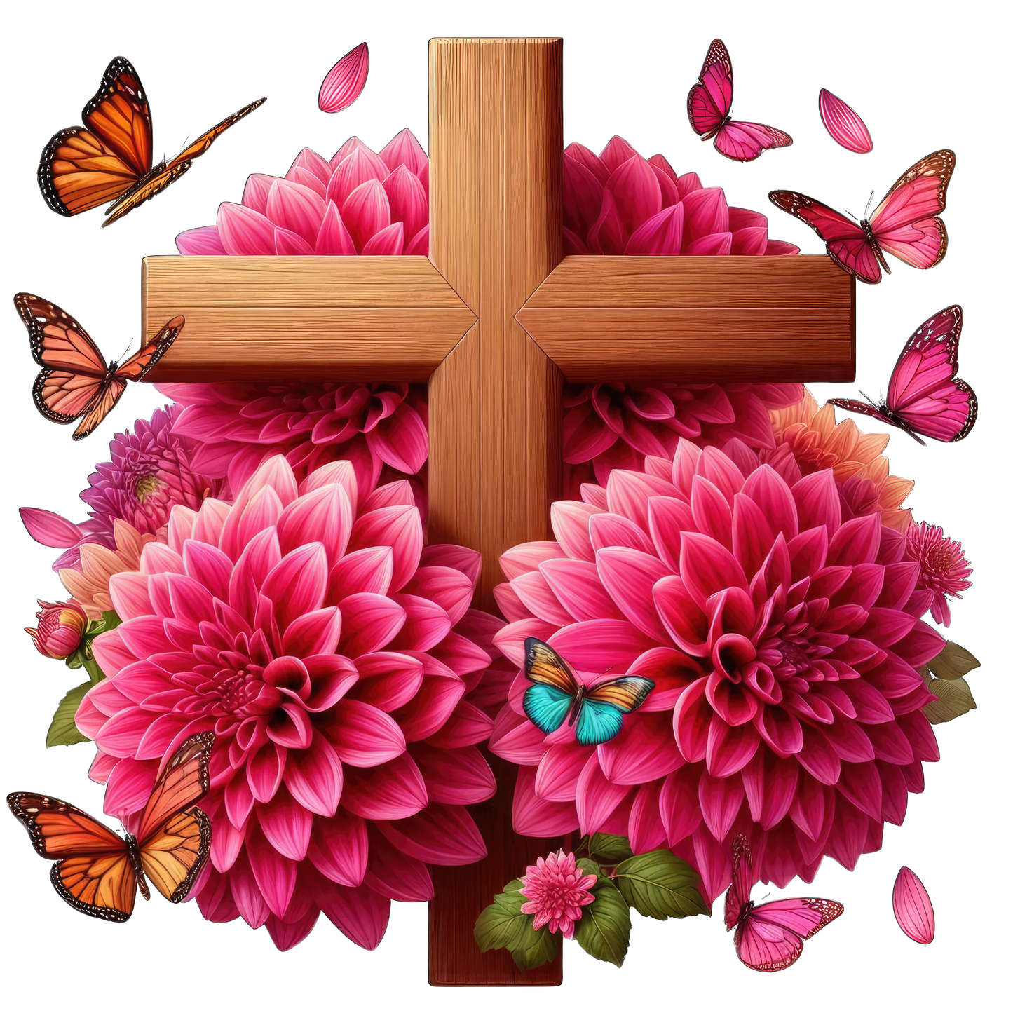 FLORAL CROSS - Decals