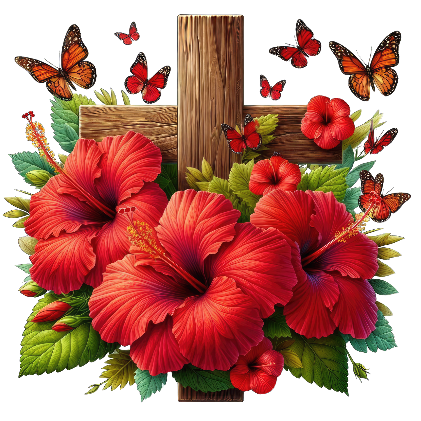 FLORAL CROSS - Decals