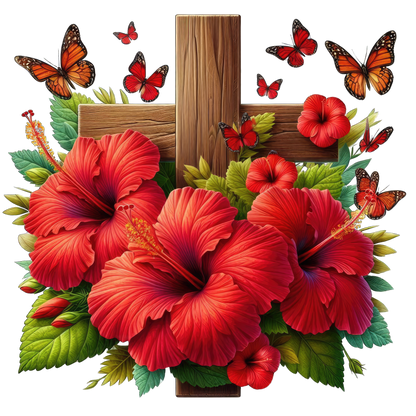 FLORAL CROSS - Decals