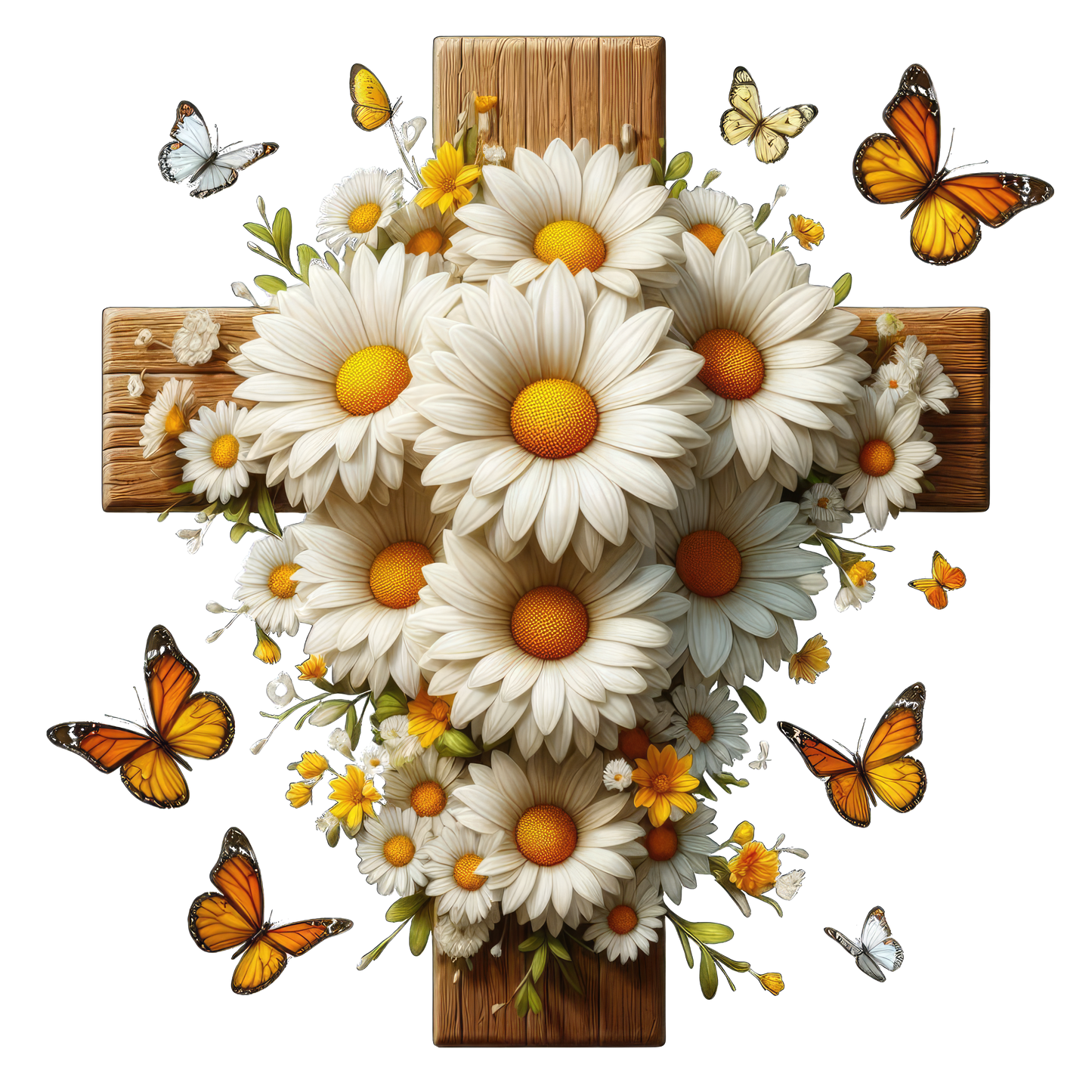 FLORAL CROSS - Decals