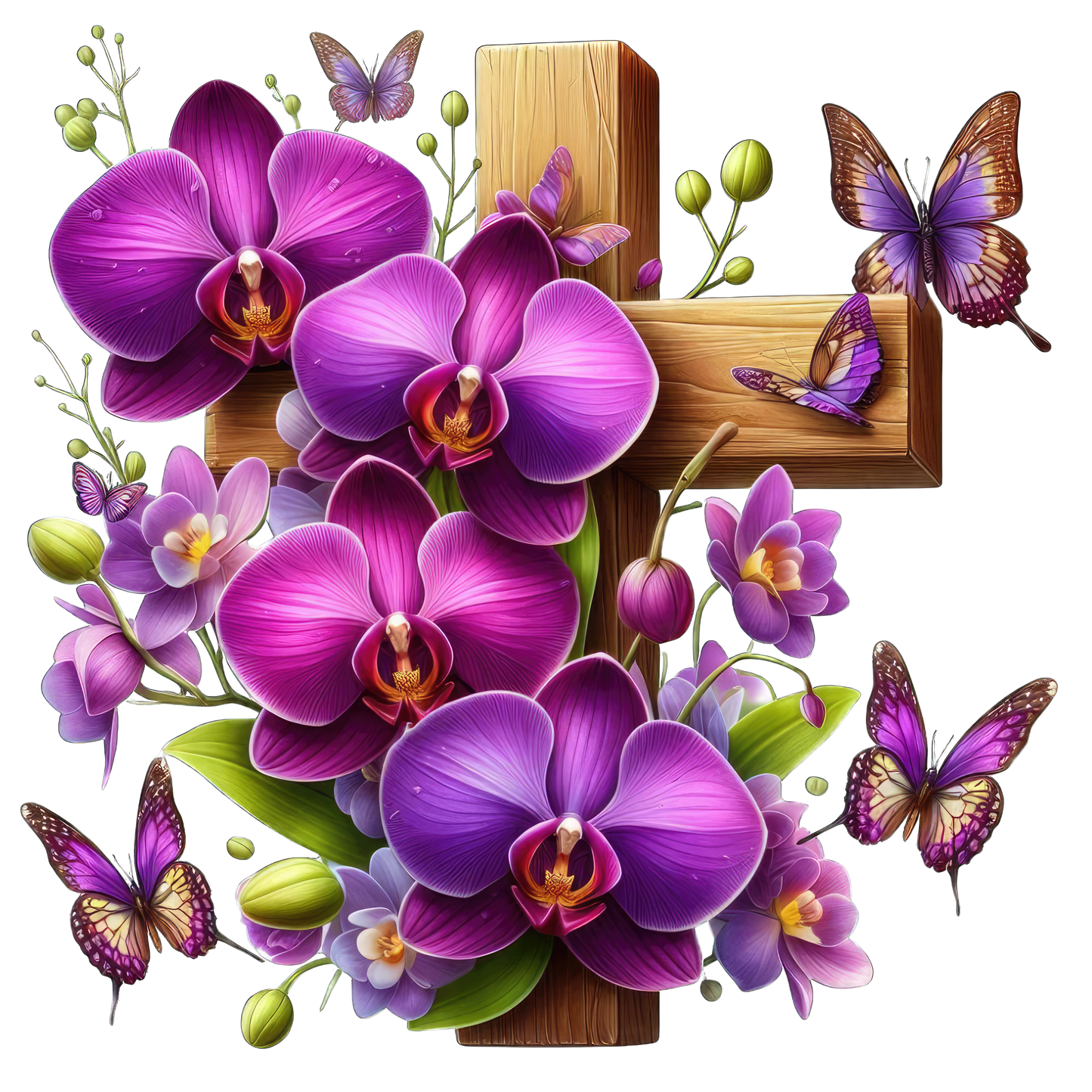 FLORAL CROSS - Decals