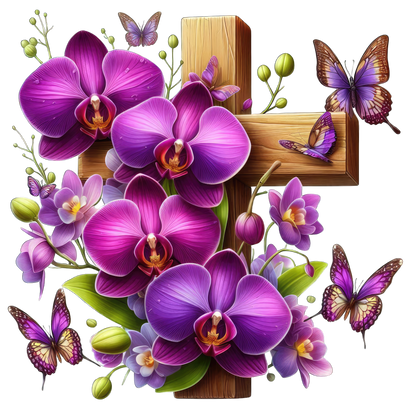 FLORAL CROSS - Decals