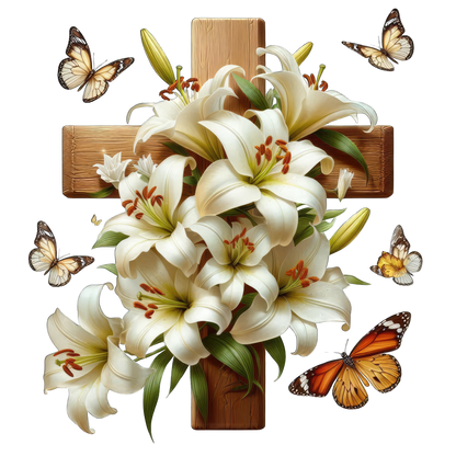 FLORAL CROSS - Decals