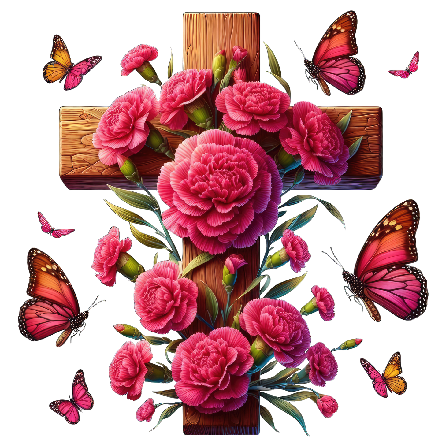 FLORAL CROSS - Decals