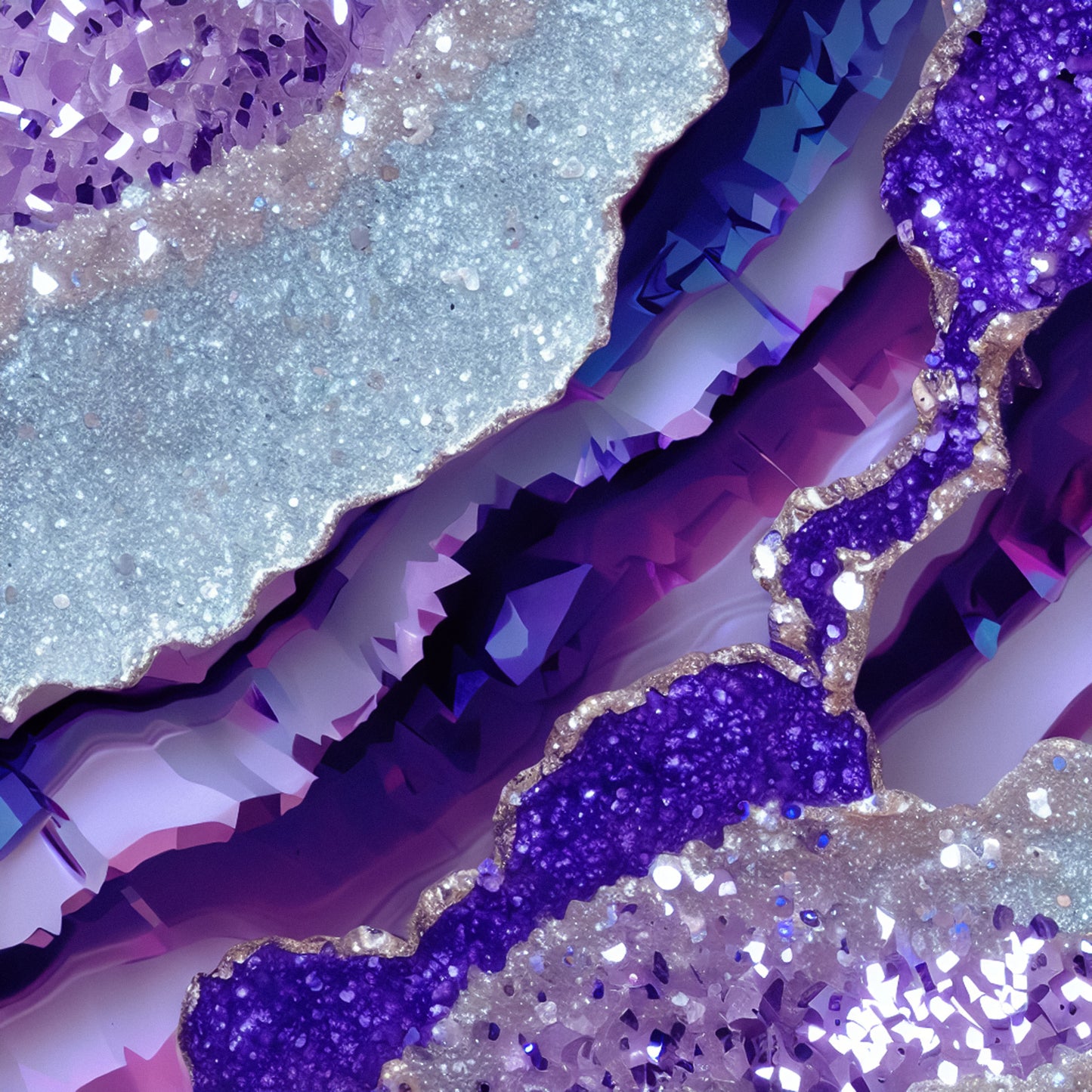 PURPLE AND BLUE AGATE GLAM - MULTIPLE VARIATIONS
