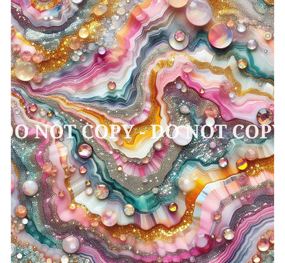 JEWELED SUMMER AGATE PATTERN VINYL - MULTIPLE VARIATIONS