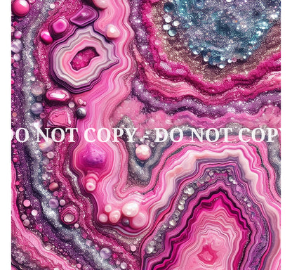 JEWELED MAGENTA AGATE PATTERN VINYL - MULTIPLE VARIATIONS