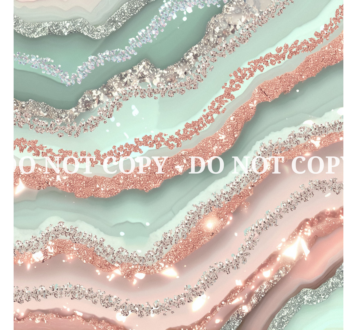 PEACH AND MINT GLAM AGATE PATTERN VINYL - MULTIPLE VARIATIONS