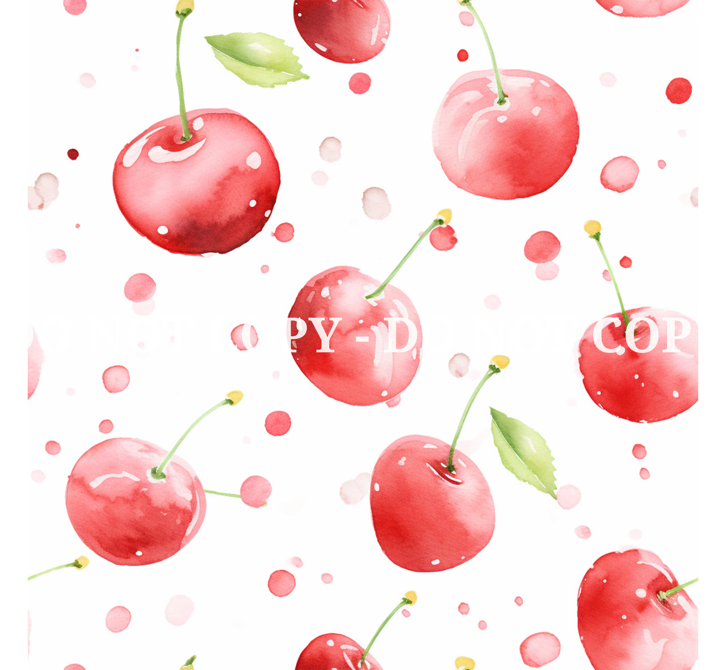 WATERCOLOR CHERRY GARDEN PATTERN VINYL - MULTIPLE VARIATIONS