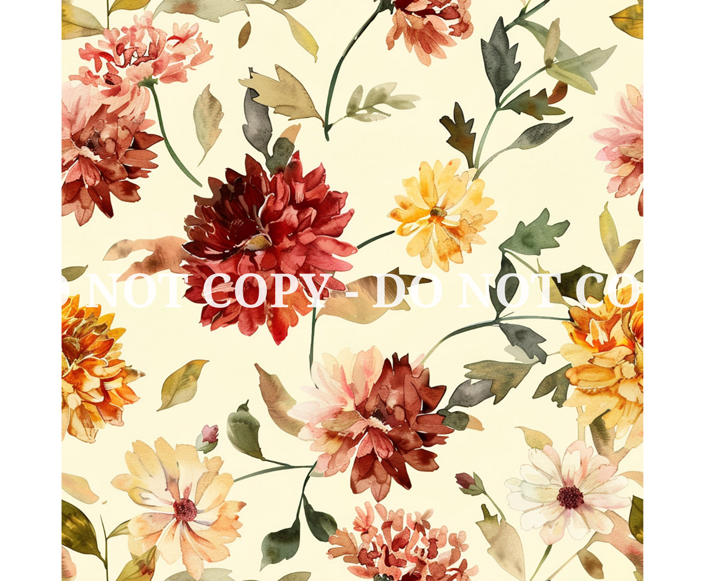 AUTUMN FLORAL PATTERN VINYL - MULTIPLE VARIATIONS