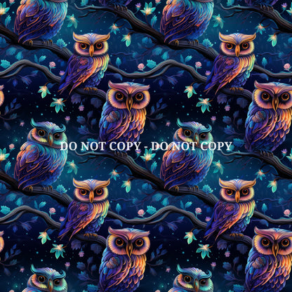 NEON OWL PATTERN VINYL - MULTIPLE VARIATIONS