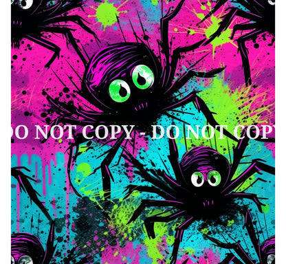 NEON HALLOWEEN PATTERN VINYL - MULTIPLE VARIATIONS