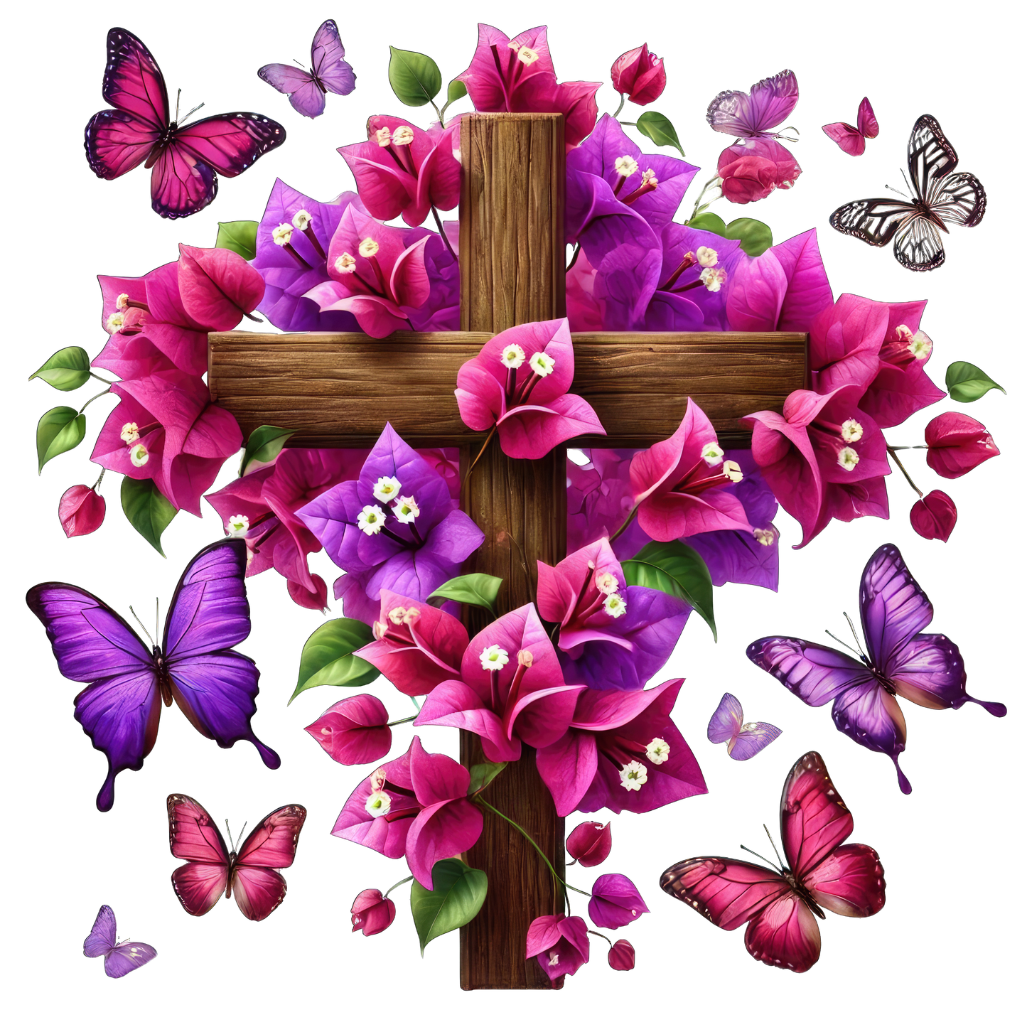 FLORAL CROSS - Decals