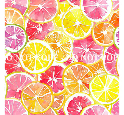 SLICES OF CITRUS PATTERN VINYL - MULTIPLE VARIATIONS