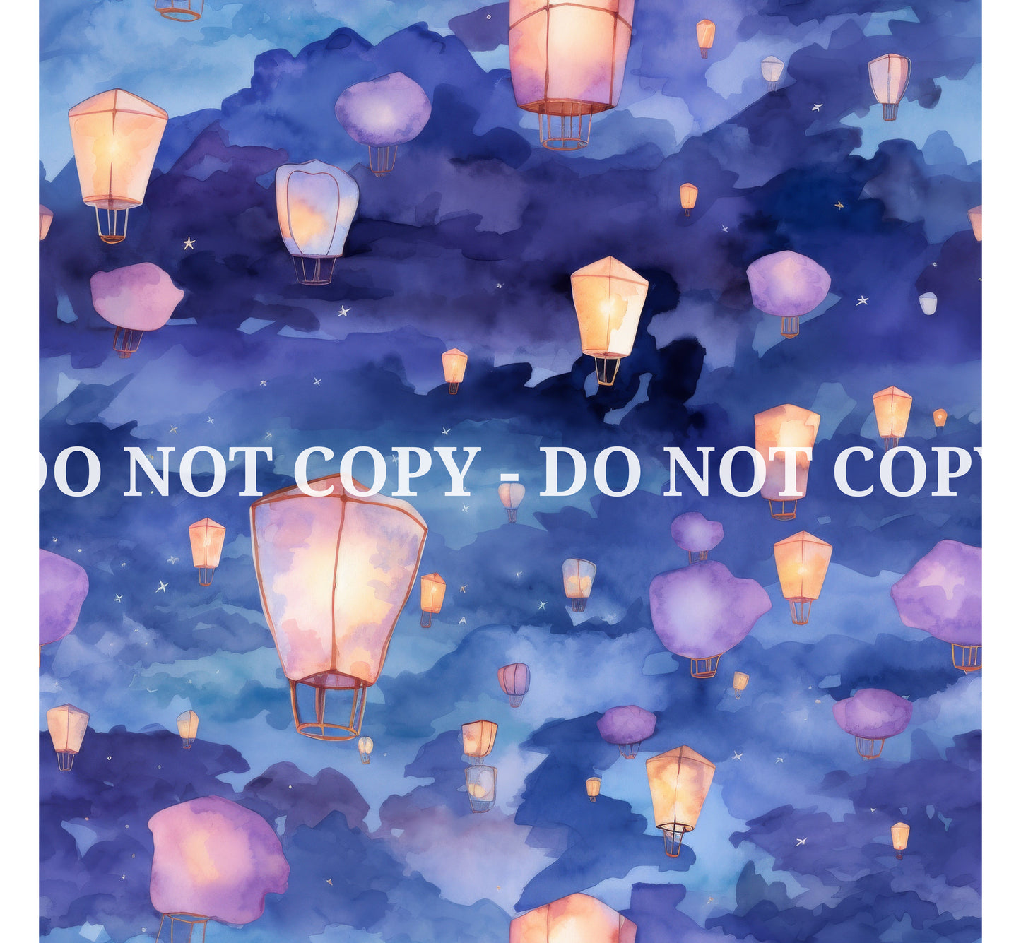 SKY LANTERNS PATTERN VINYL - MULTIPLE VARIATIONS