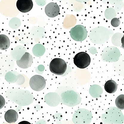 WATERCOLOR SAGE AND BLACK PATTERN VINYL - MULTIPLE VARIATIONS