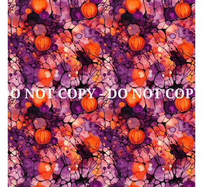 ALCOHOL INK HALLOWEEN PATTERN VINYL - MULTIPLE VARIATIONS