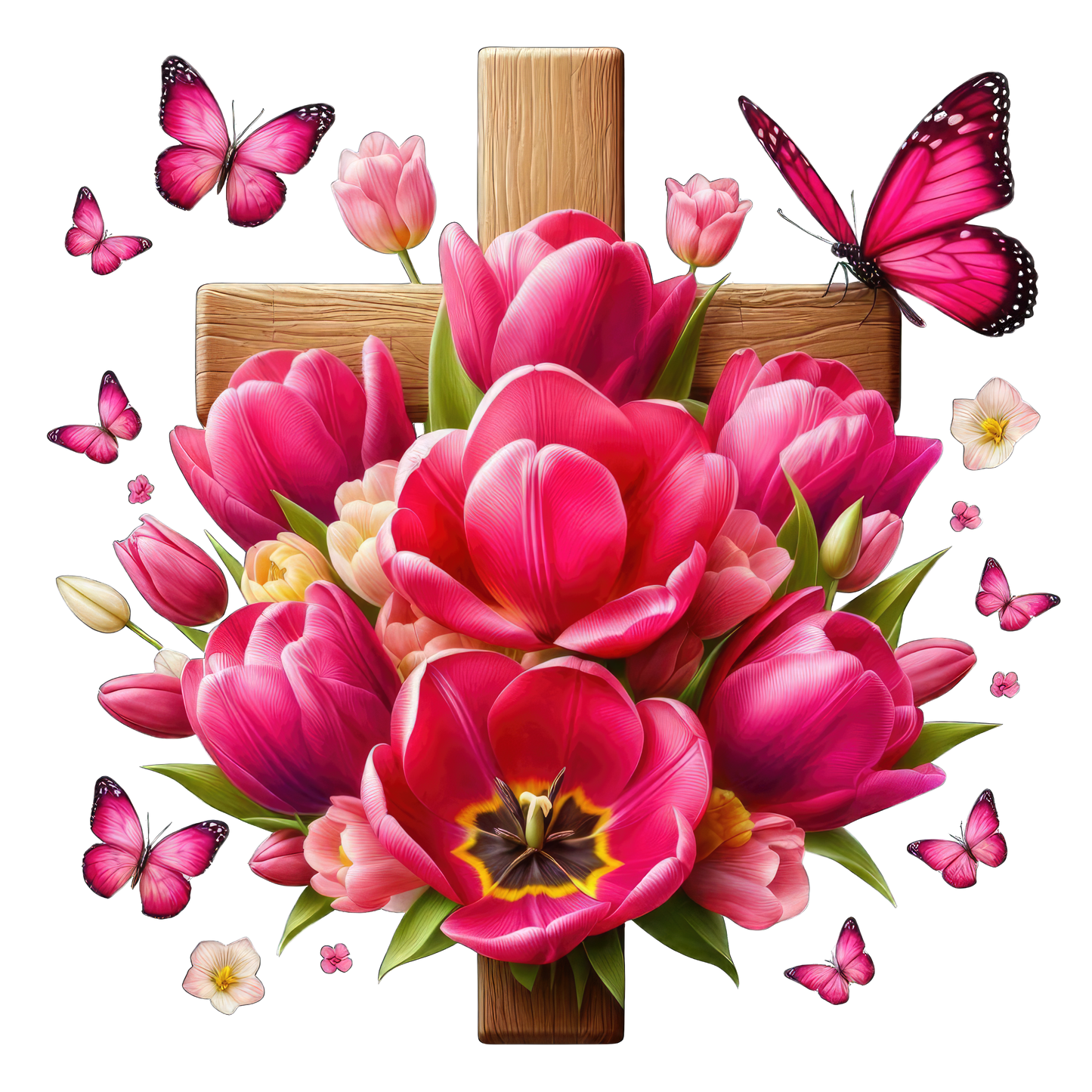 FLORAL CROSS - Decals