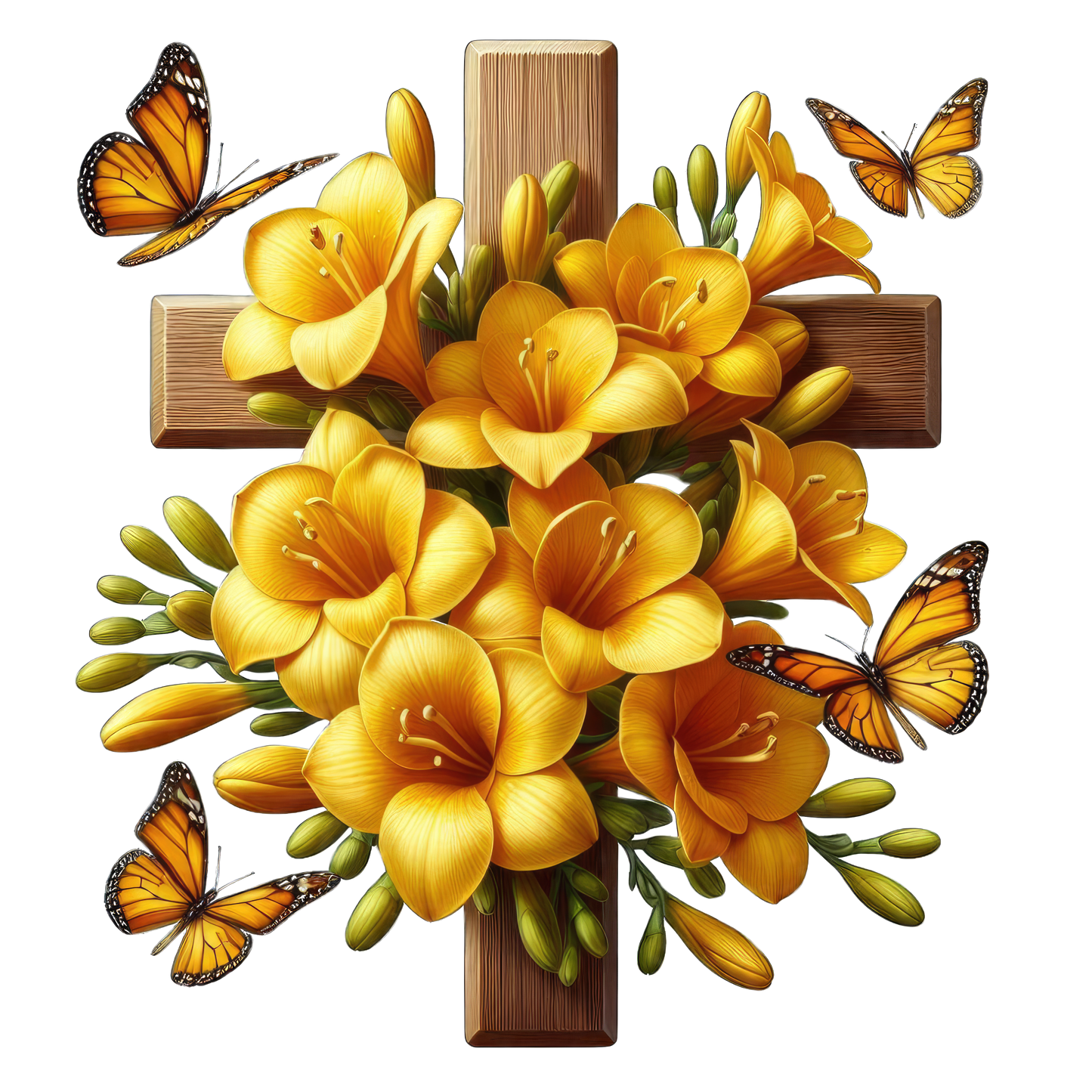 FLORAL CROSS - Decals