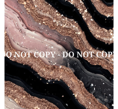 BLACK AND BLUSH GLAM AGATE PATTERN VINYL - MULTIPLE VARIATIONS