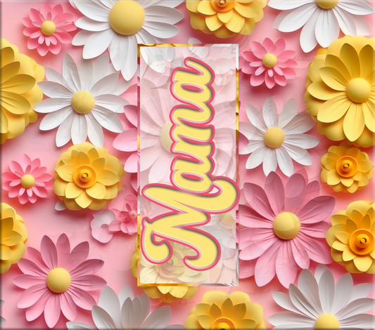 3D SEAMLESS MAMA PINK AND YELLOW