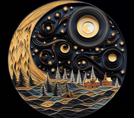 3D NIGHT SKY PAPER QUILLING