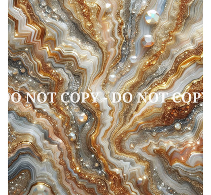 GOLD JEWELED AGATE PATTERN VINYL - MULTIPLE VARIATIONS