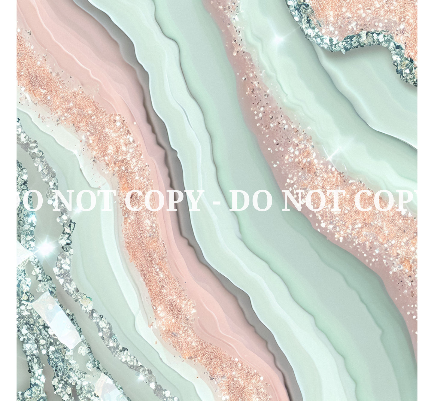 PEACH AND MINT GLAM AGATE PATTERN VINYL - MULTIPLE VARIATIONS