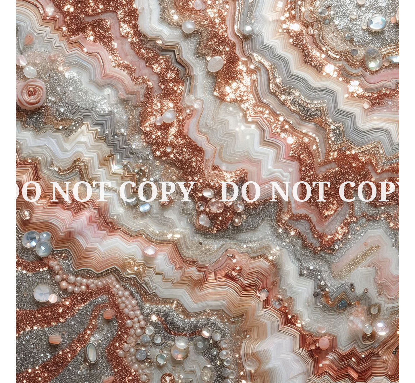 JEWELED ROSE GOLD AGATE PATTERN VINYL - MULTIPLE VARIATIONS