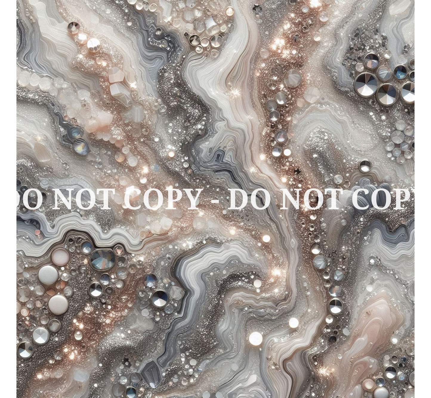 SILVER JEWELED AGATE PATTERN VINYL - MULTIPLE VARIATIONS