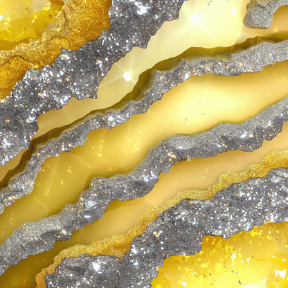 YELLOW GLAM AGATE PATTERN VINYL - MULTIPLE VARIATIONS