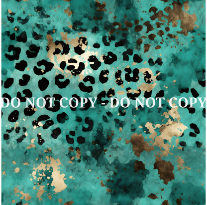 TURQUOISE LEOPARD PATTERN VINYL - MULTIPLE VARIATIONS