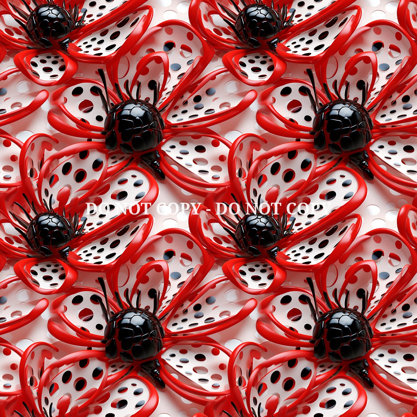 LADYBUG FLOWERS PATTERN VINYL - MULTIPLE VARIATIONS