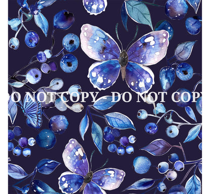 BLUEBERRY GARDEN PATTERN VINYL - MULTIPLE VARIATIONS