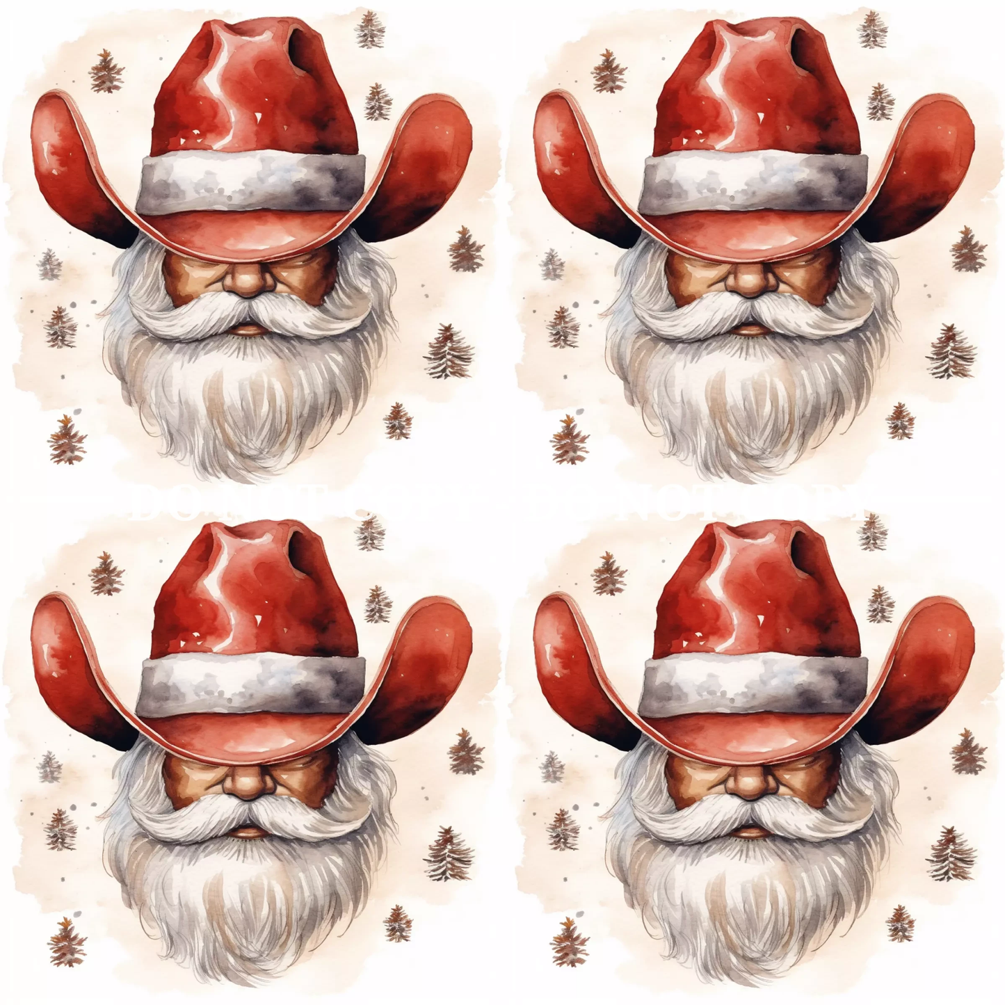 COWBOY CHRISTMAS PATTERN VINYL - MULTIPLE VARIATIONS