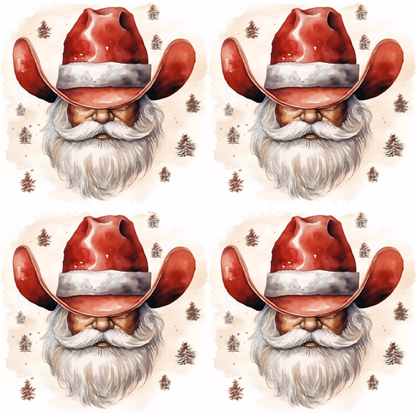 COWBOY CHRISTMAS PATTERN VINYL - MULTIPLE VARIATIONS