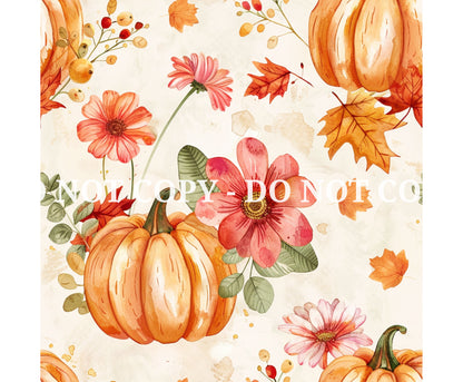 AUTUMN FLORAL PATTERN VINYL - MULTIPLE VARIATIONS