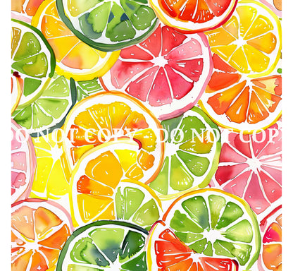 SLICES OF CITRUS PATTERN VINYL - MULTIPLE VARIATIONS