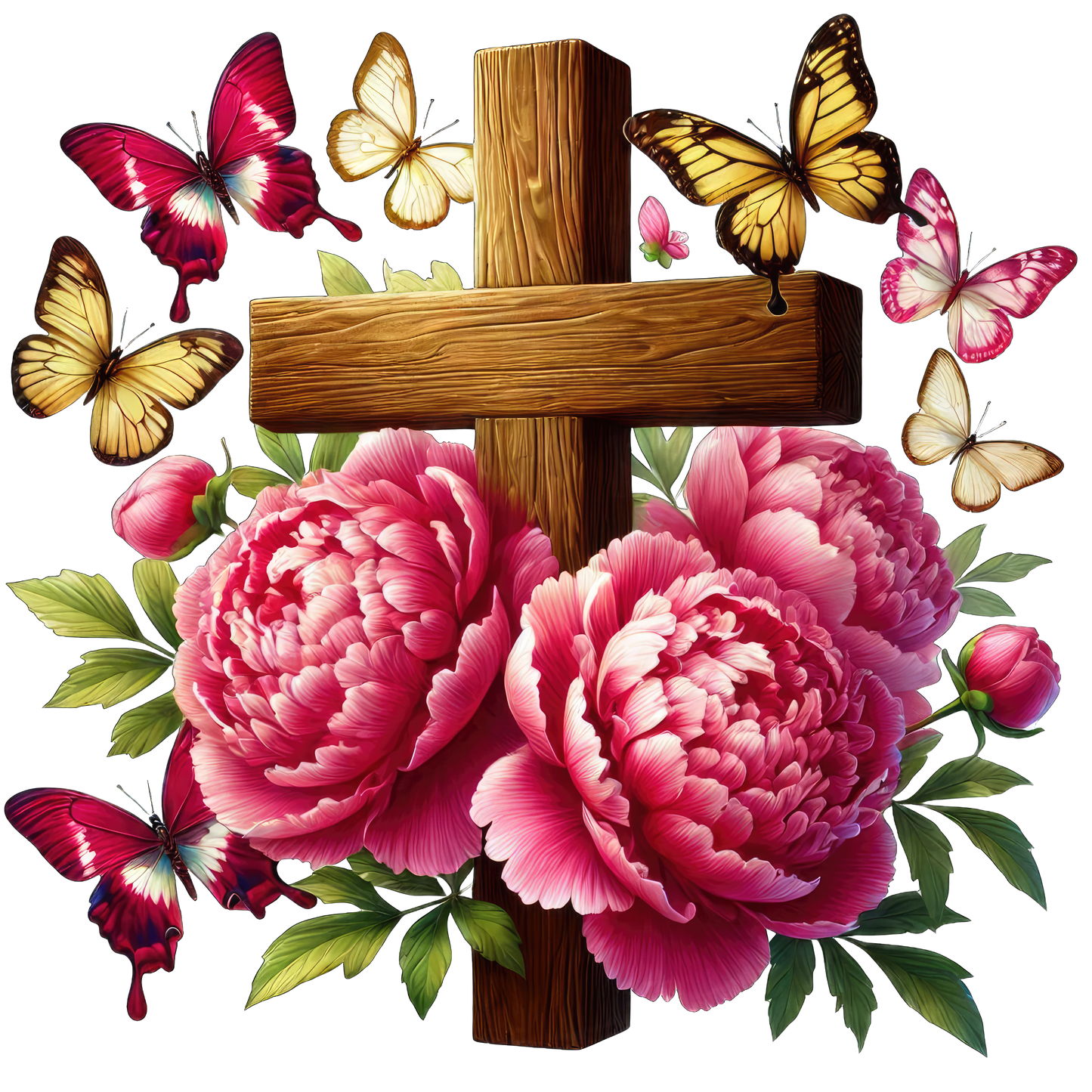 FLORAL CROSS - Decals
