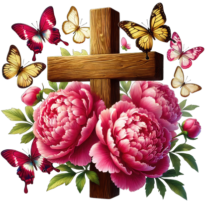 FLORAL CROSS - Decals